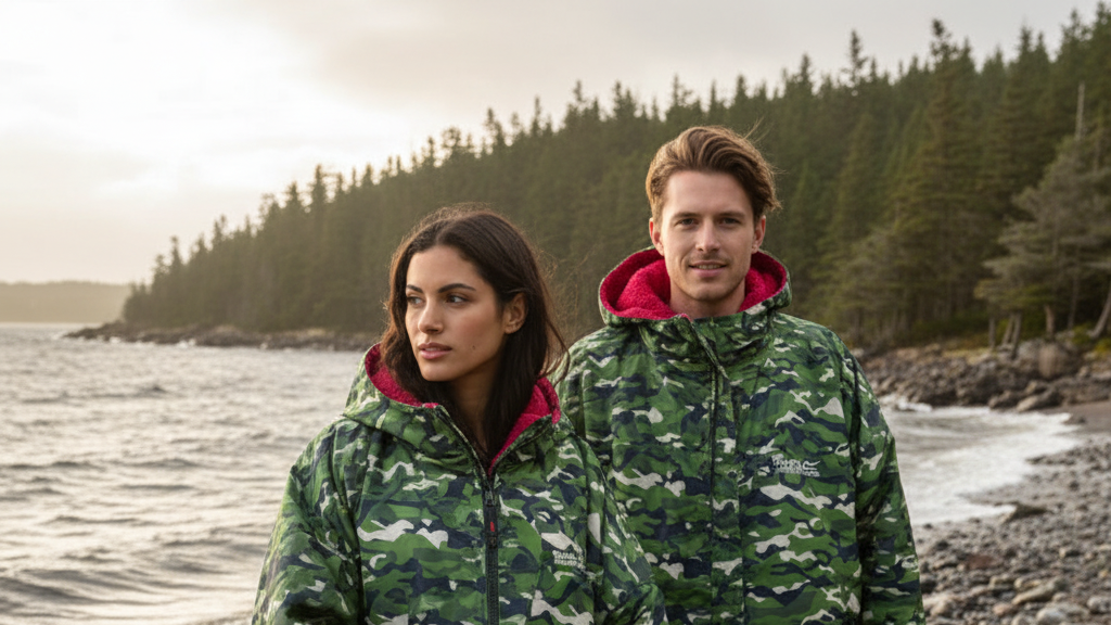 Regatta Waterproof Changing Robe in outdoor setting